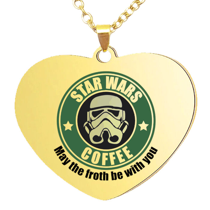 Star Wars Coffee medál lánccal, választható több formában és színben