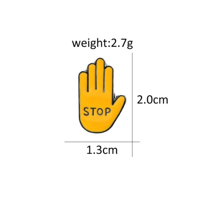 'Stop' kéz kitűző