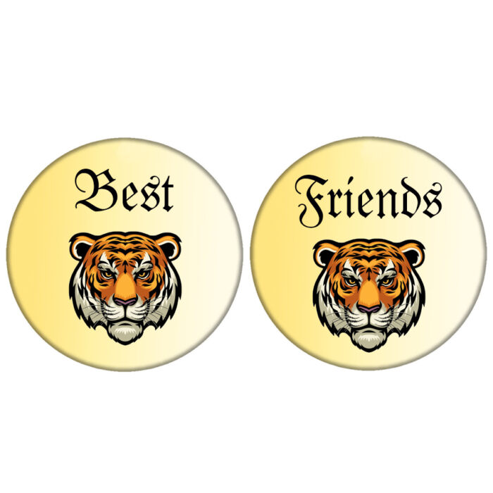 Tigrises páros Best Friends kitűző