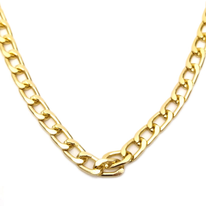 Vastag fém nyaklánc arany színben, 60 cm