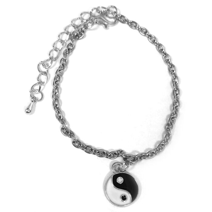 Yin yang karkötő charmmal, arany vagy ezüst színben