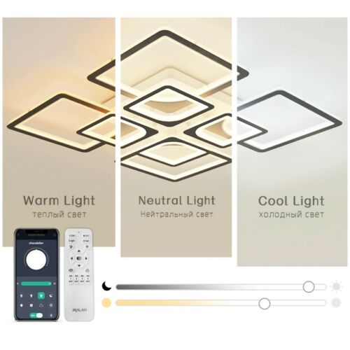 5 Részes LED Mennyezeti Lámpa 3 Színhőmérséklet APP Vezérléssel 6108-5