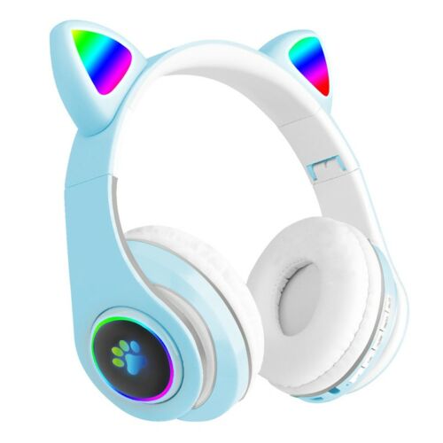 Cat Vezeték Nélküli Világító Fejhallgató Bluetooth 5.0 kék