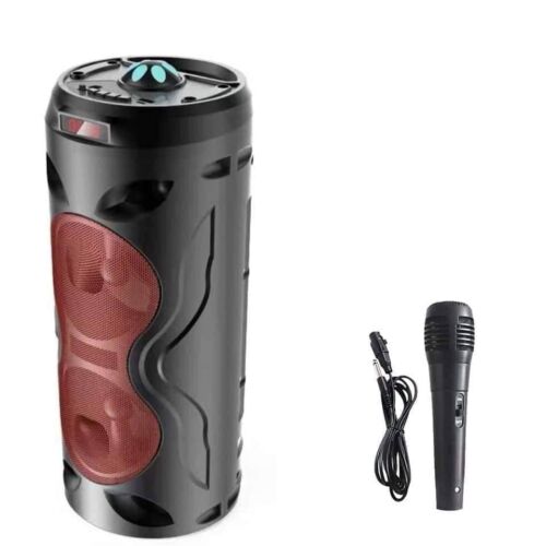 Hordozható Bluetooth Hangszóró Karaoke Mikrofonnal HSD-2503BT Piros