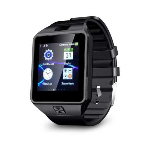 Okosóra Magyar nyelvű Smart Watch DZ09 Fekete