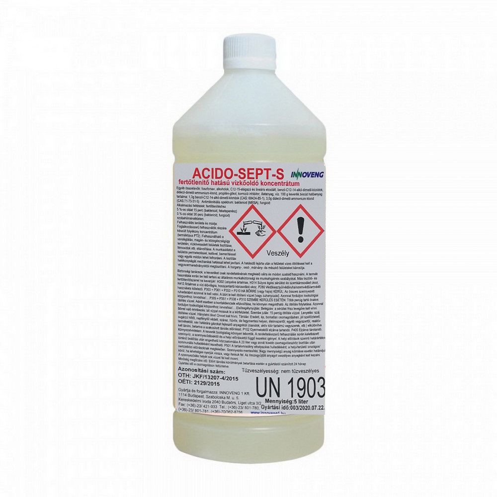 Acido-Sept-S fertőtlenítő vízkőoldó 1L