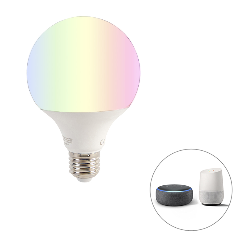 Smart E27 szabályozható LED lámpa G95 11W 900 lm 2200-4000K RGB
