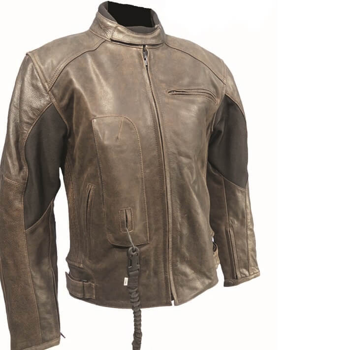 Airbag kabát Helite Roadster Vintage barna bőr  barna  M