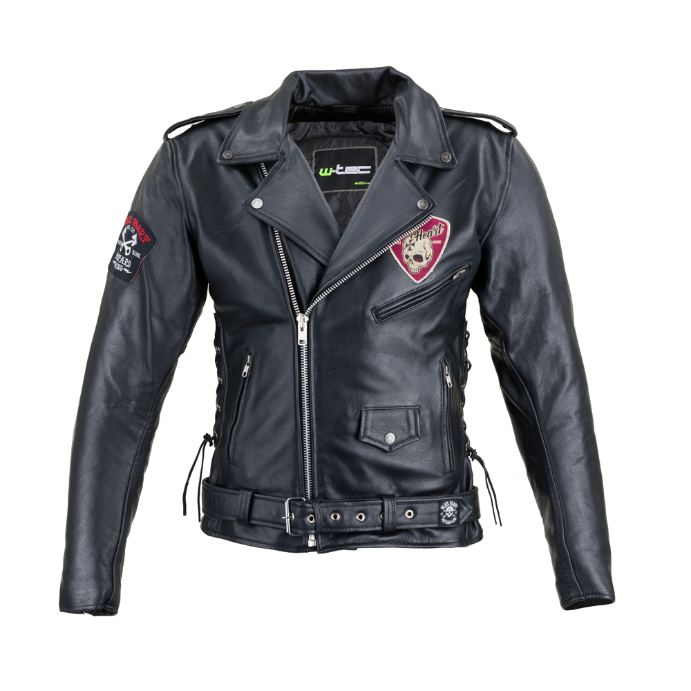 Bőr motoros kabát W-TEC Black Heart Perfectis 3XL fekete