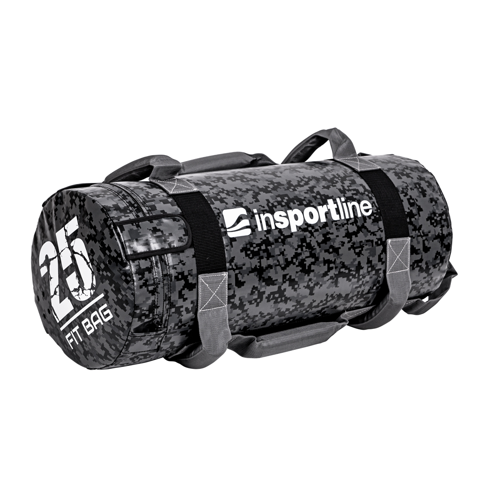 Erősítő zsák fogantyúkkal inSPORTline Fitbag Camu 25 kg