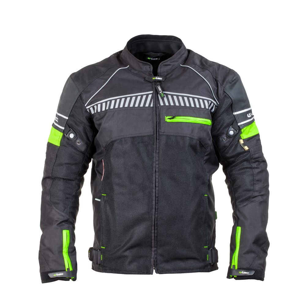 Férfi motoros kabát W-TEC Meltsch L neon-zöld-fekete