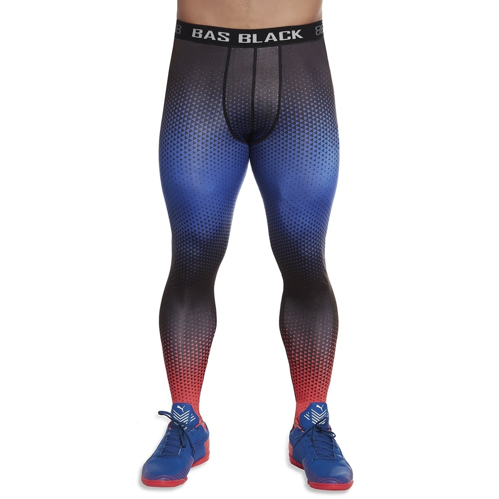 Férfi/fiú sport leggings BAS BLACK Quantum  S  kék-piros