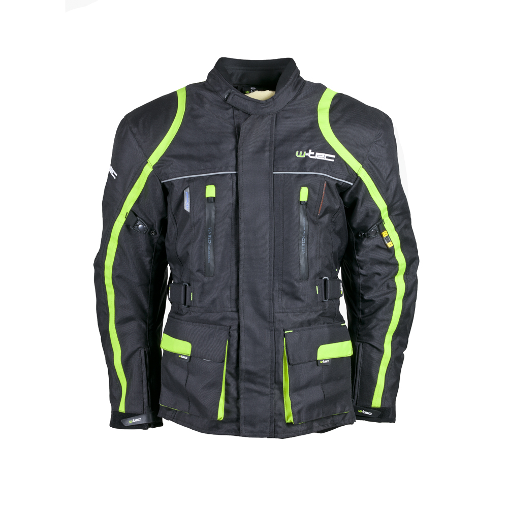 Hosszú motoros kabát W-TEC Glomnitz  XL  fekete-zöld