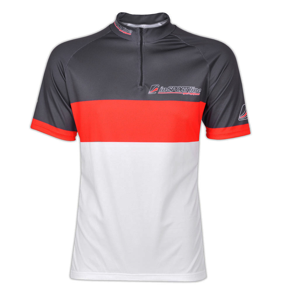 Kerékpáros póló inSPORTline Pro Team  L  fekete-piros-fehér