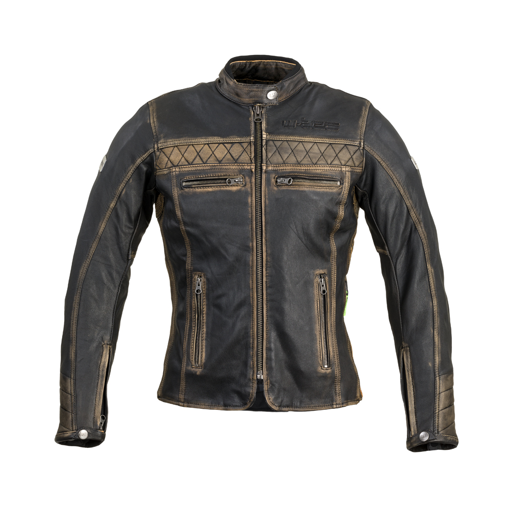Női motoros kabát W-TEC Kusniqua  vintage barna  L