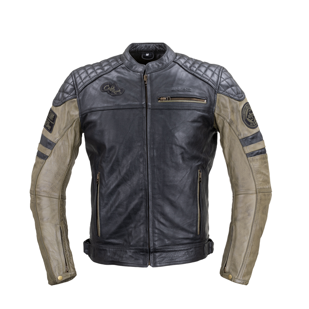 Bőr motoros kabát W-TEC Kostec  fekete  3XL