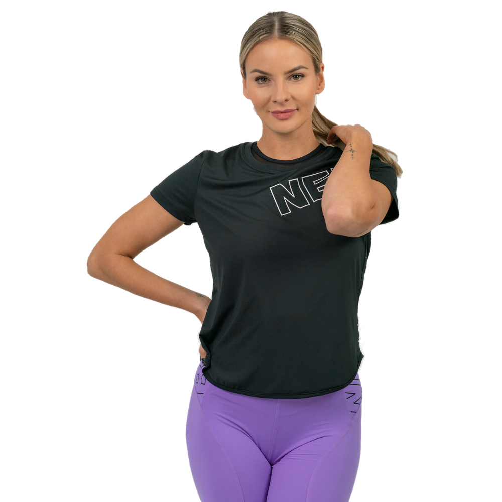 Funkcionális női póló Nebbia FIT Activewear 440  fekete  L
