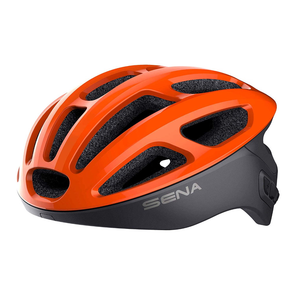 Kerékpáros sisak SENA R1 beépített headsettel  S (50-55)  narancssárga