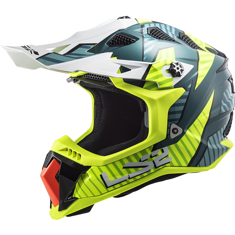 Motocross bukósisak LS2 MX700 Subverter Astro  Kobalt H-V Sárga  XL(61-62)