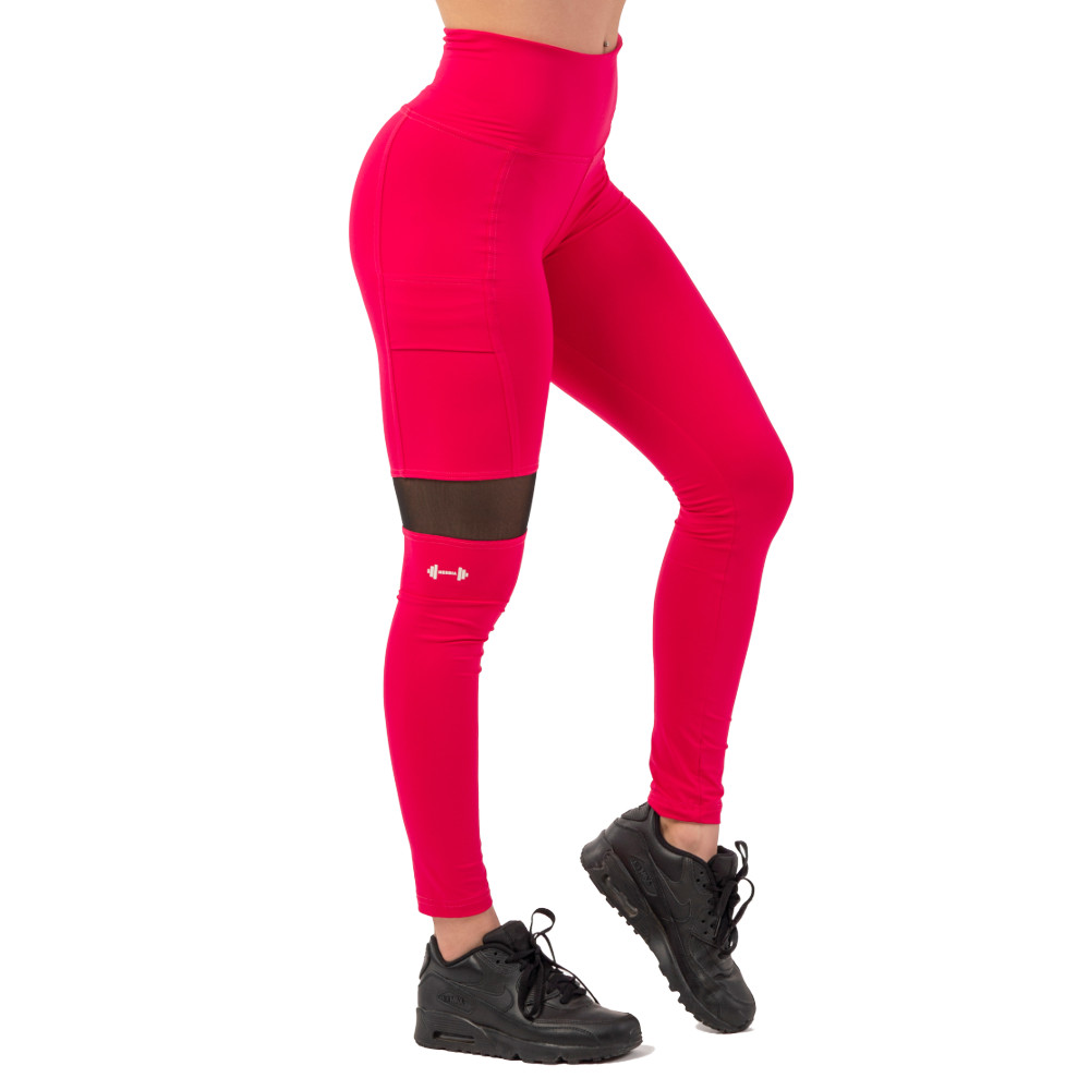 Nebbia leggings Sporty magas derékkal és oldalzsebbel pink S
