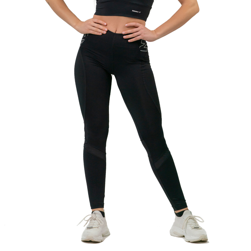 Női leggings magas derékkal Nebbia FIT Activewear 443  L  fekete