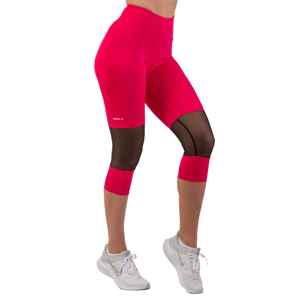 Női magas derekú leggings Nebbia 406  pink  XS