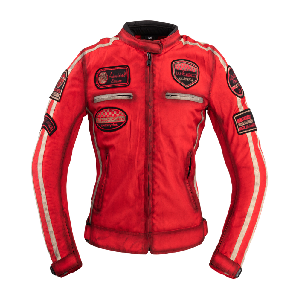 Női motoros kabát W-TEC Virginia XL piros