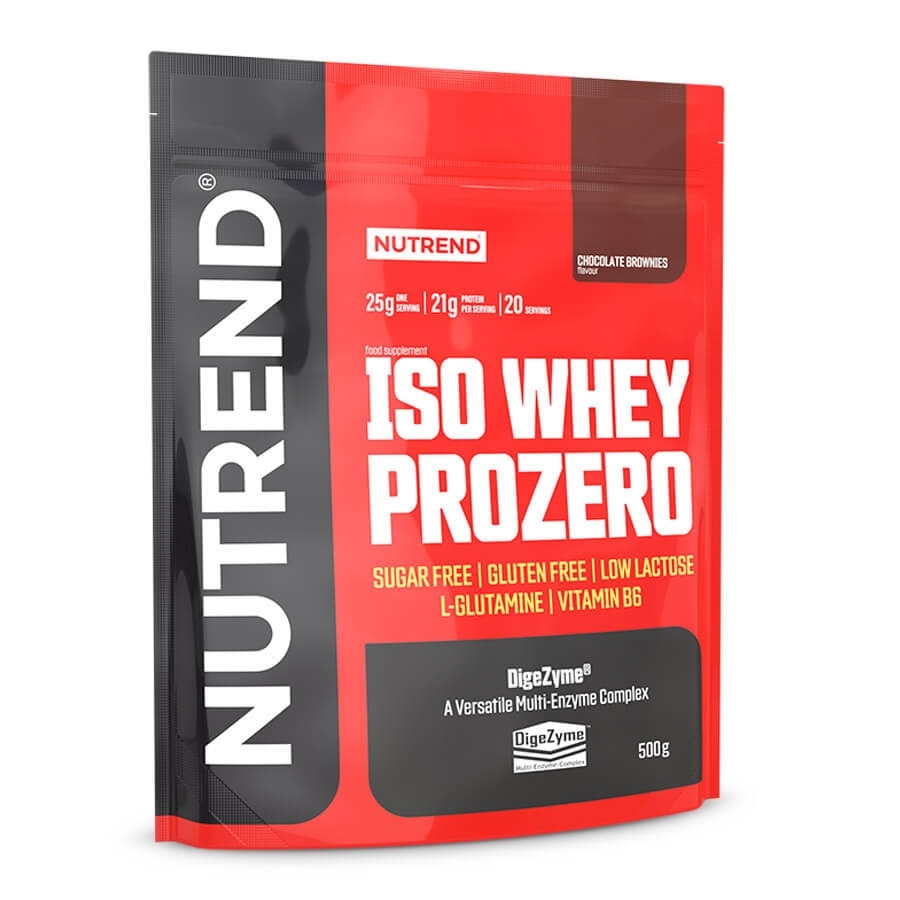 Por koncentrátum Nutrend ISO WHEY Prozero 500 g  csokoládé brownies