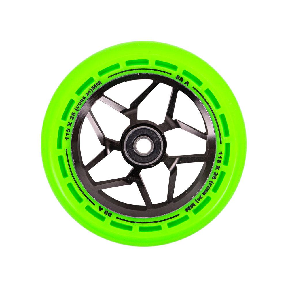 Roller kerék LMT L Wheel 115 mm ABEC 9 csapággyal  fekete-zöld