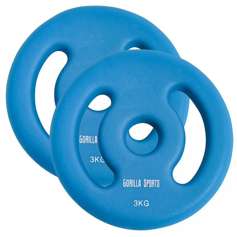 Gorilla Sports Súlytárcsa szett  2 x 3 kg világos kék