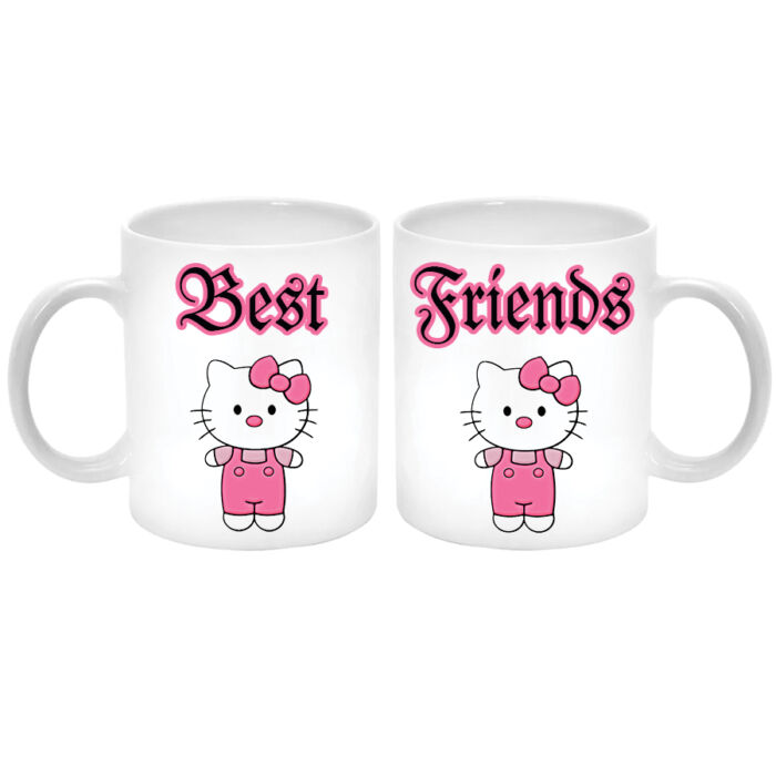Best Friends (Legjobb barátok) Hello Kitty Páros Bögre (2 db). A másik oldalára saját fotó és felirat kérhető