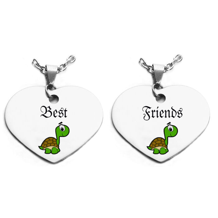 Best friends teknősös páros medál láncra, vagy kulcstartóra (többféle)