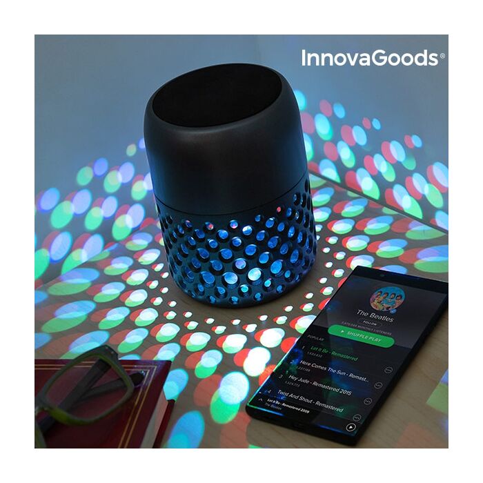 Bluetooth hangszórós Újratölthető LED lámpa, InnovaGoods - Videóbemutatóval