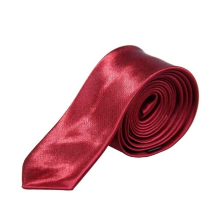 Bordó vékony selyemhatású nyakkendő