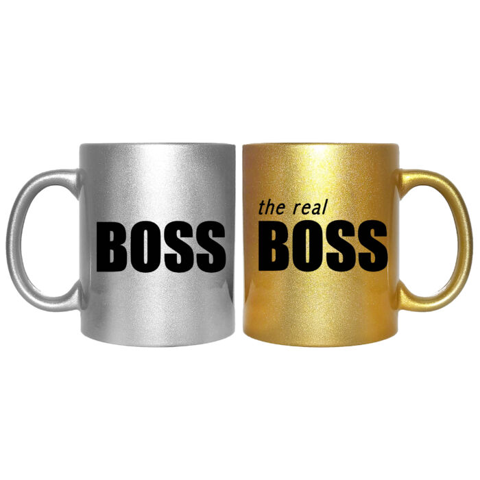 Boss-Real Boss Páros Bögre (2 db), változtatható felirattal, exkluzív színekben