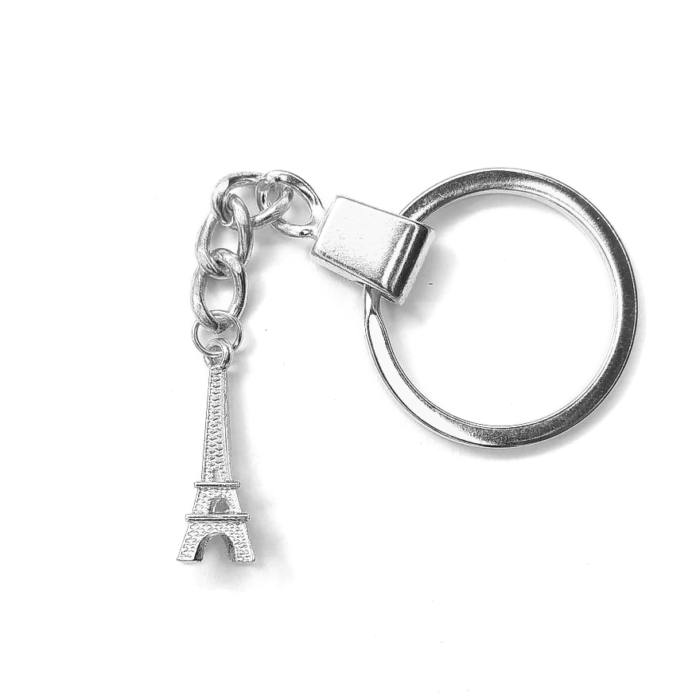 Eiffel-torony medál II. kulcstartó, ezüst színben