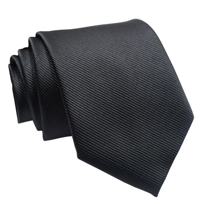 Fekete bordázott nyakkendő