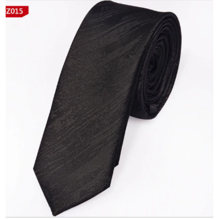Fekete mintás vékony nyakkendő