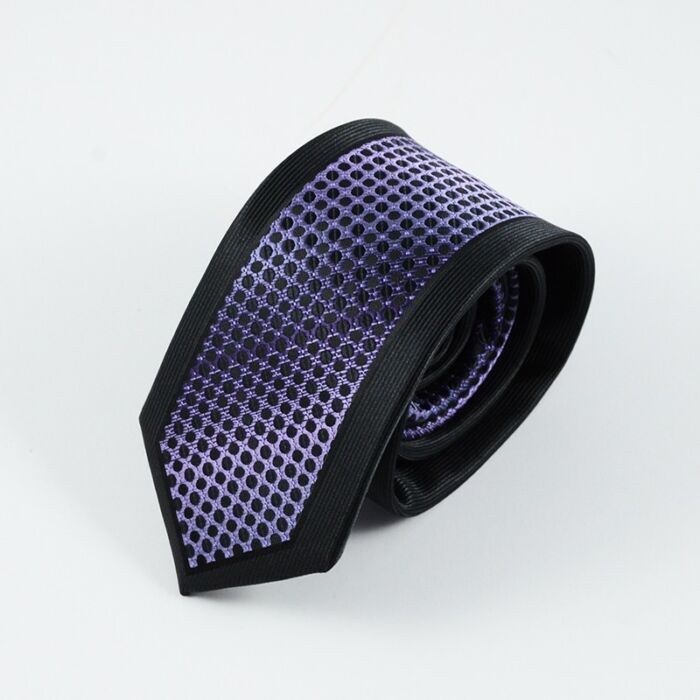 GUSLESON fekete-lila színátmenetes vékony nyakkendő