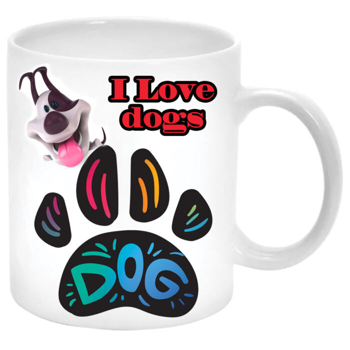 I Love dogs Bögre (feliratozható)