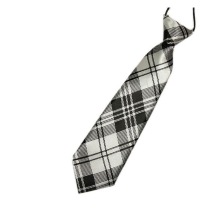 Káró mintás nyakkendő nyakánál elasztikus gumival