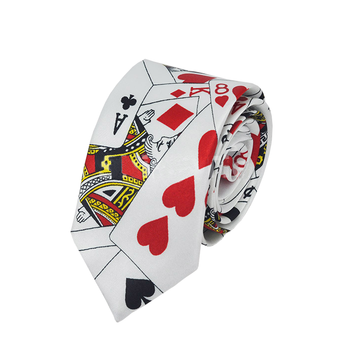 Kártya mintás nyakkendő