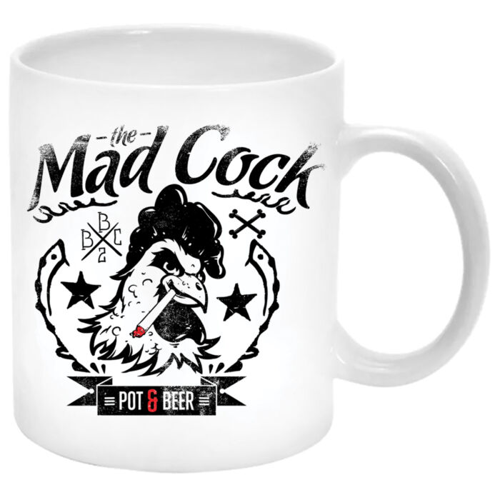 Mad Cock (őrült kakas) Bögre (feliratozható)