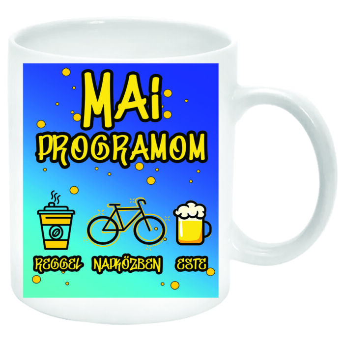 Mai programom: kávé, bicikli, sör...bögre (feliratozható)