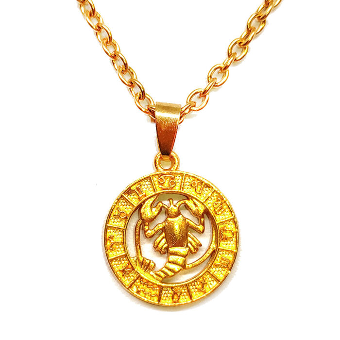 Rák-Horoszkóp medál lánccal, arany színű