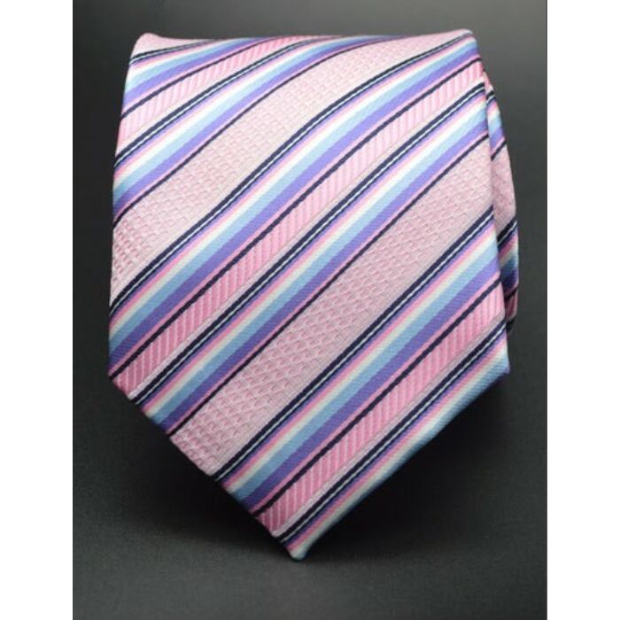Rózsaszín, csíkos nyakkendő