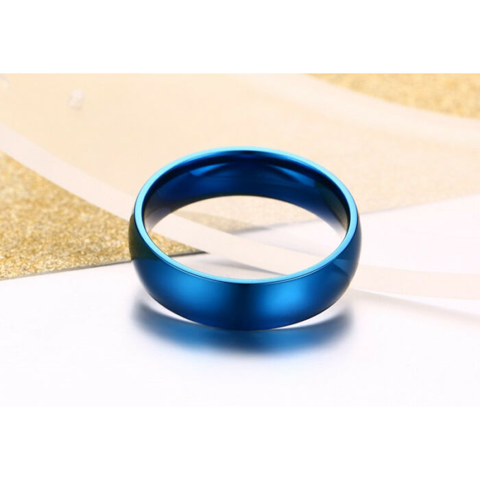 VNOX nemesacél karikagyűrű, több méretben - kék, 9-es