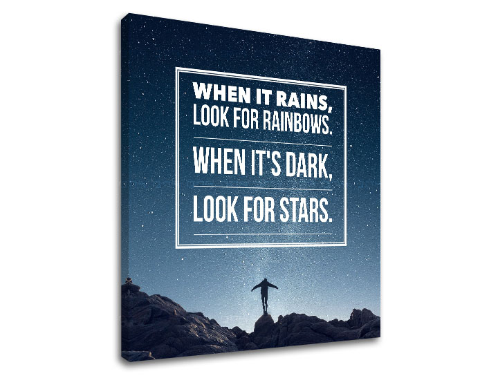 Motivációs vászonképek When it rains (vászonkép szöveggel)