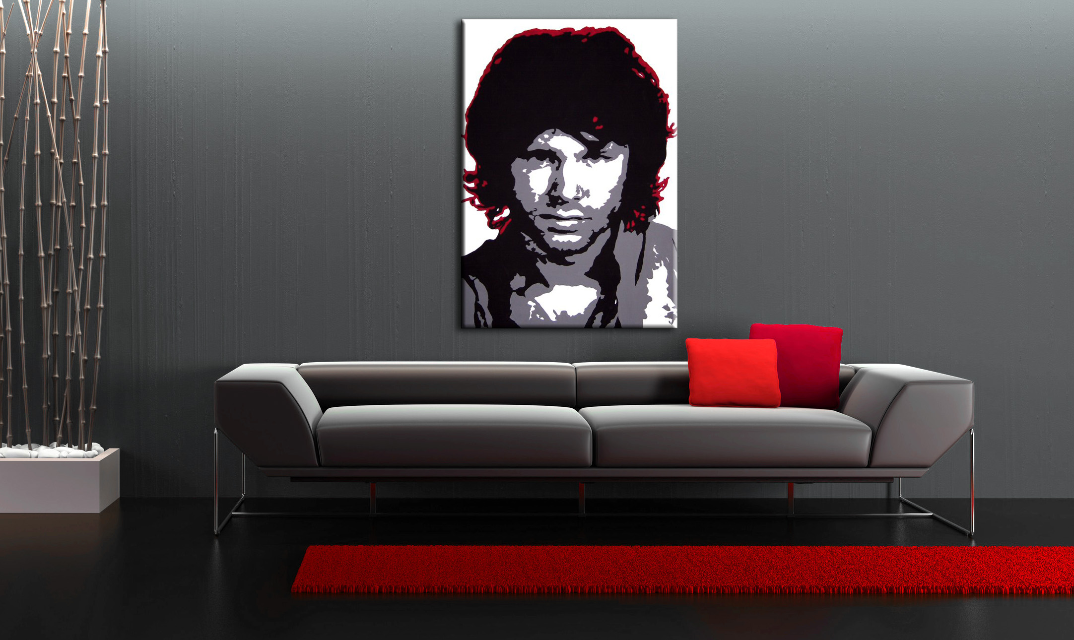 RuÄne maÄžovanĂ˝ POP Jim Morrison 1 dielny jm  (POP ART képek)