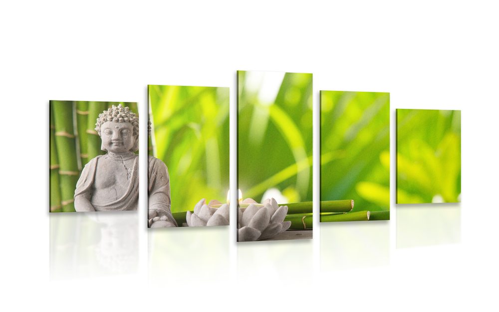 5 részes kép harmonikus Budha